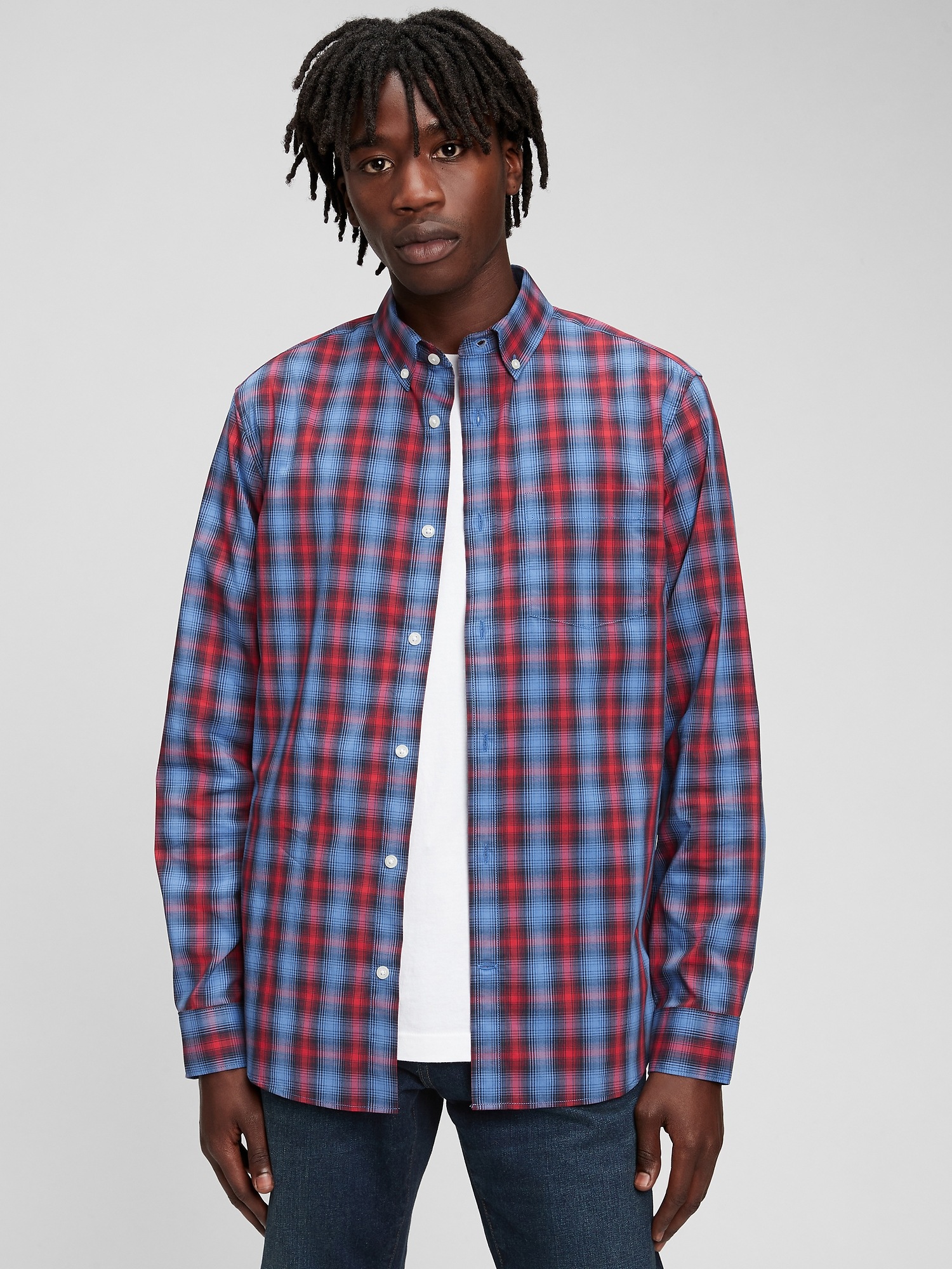 gap performance poplin shirt