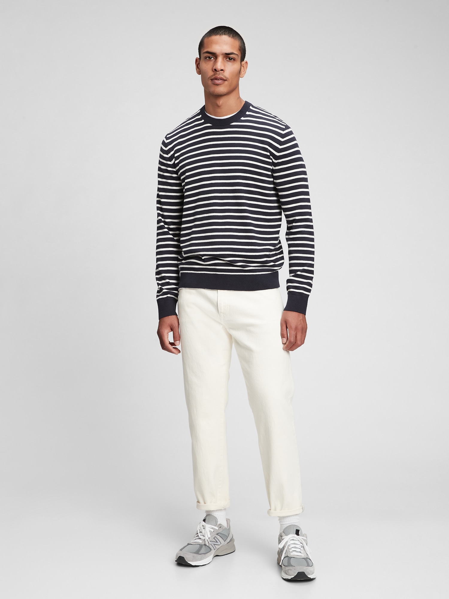 Mainstay Striped Crewneck Sweater