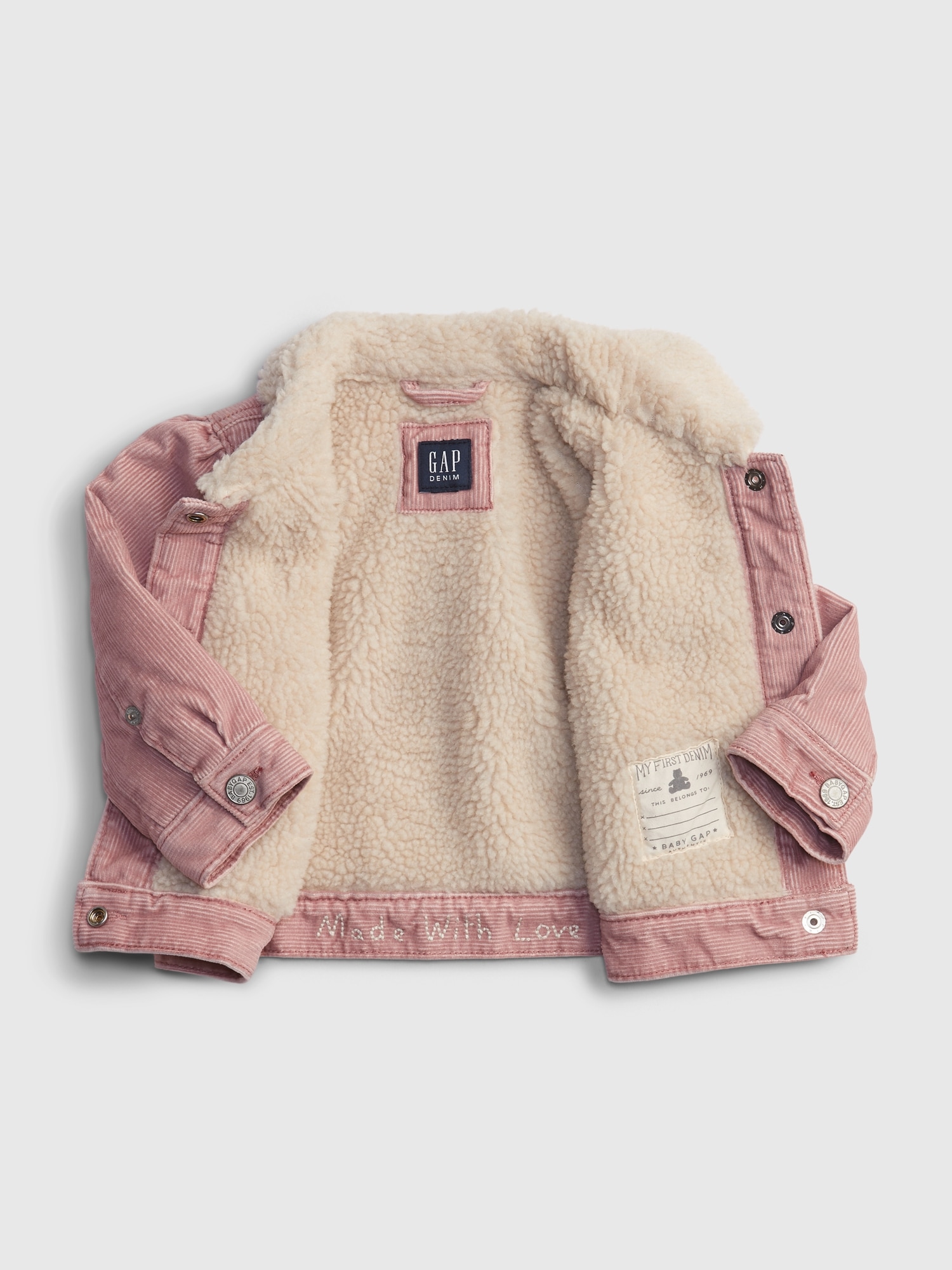 Pink corduroy sherpa on sale jacket