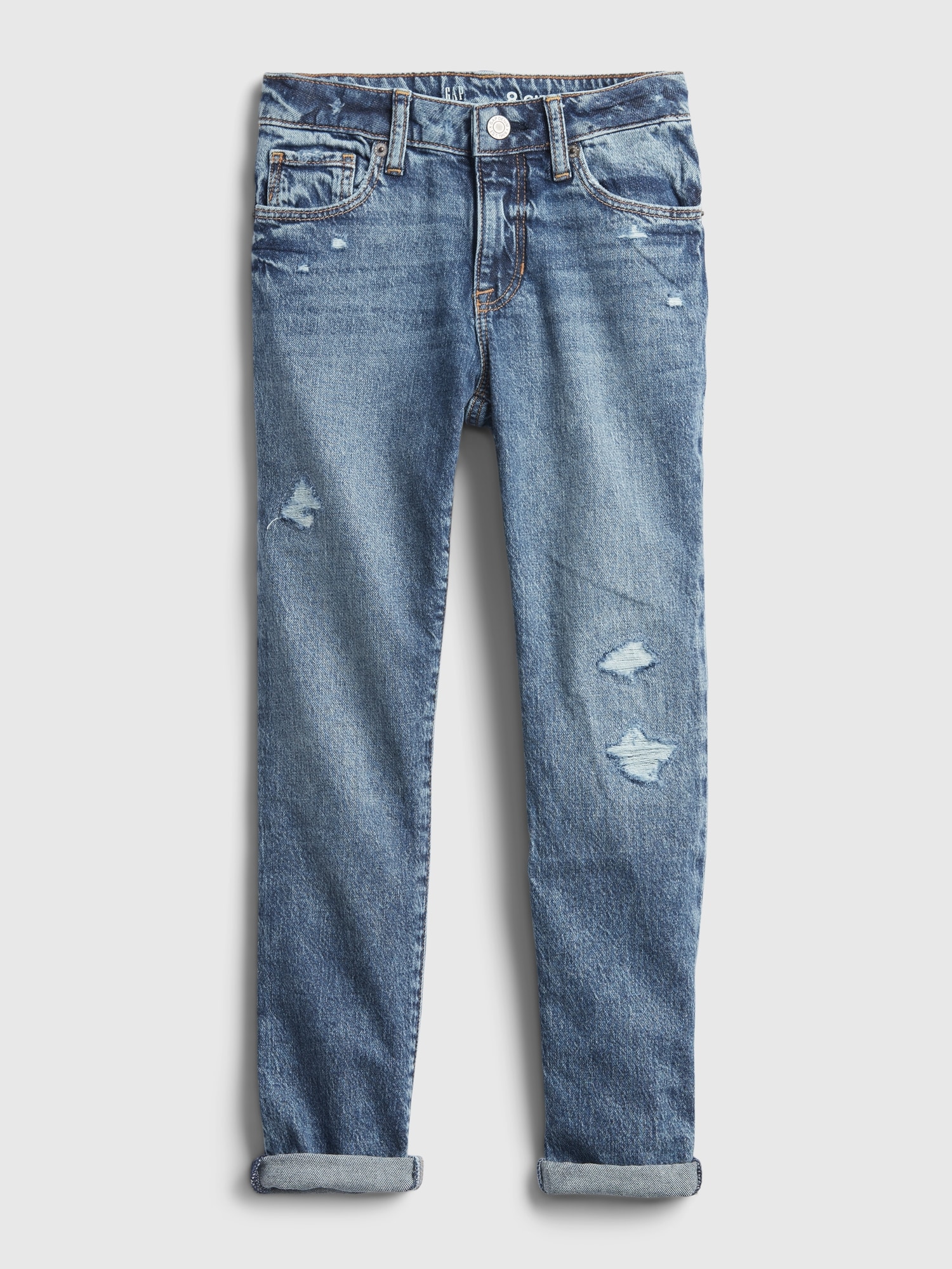 Gap Kids Mid Rise Girlfriend Jeans blue. 1