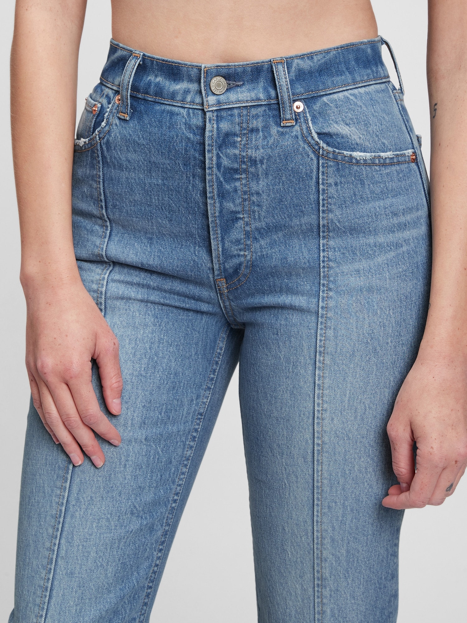 High Rise Cheeky Straight Jeans with Washwell | Gap