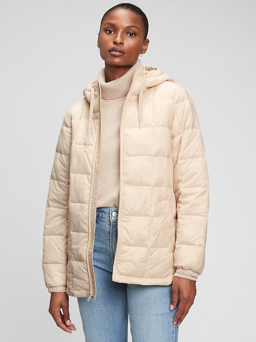 Gap 100% Recycled Nylon Relaxed Lightweight Puffer Jacket. 1