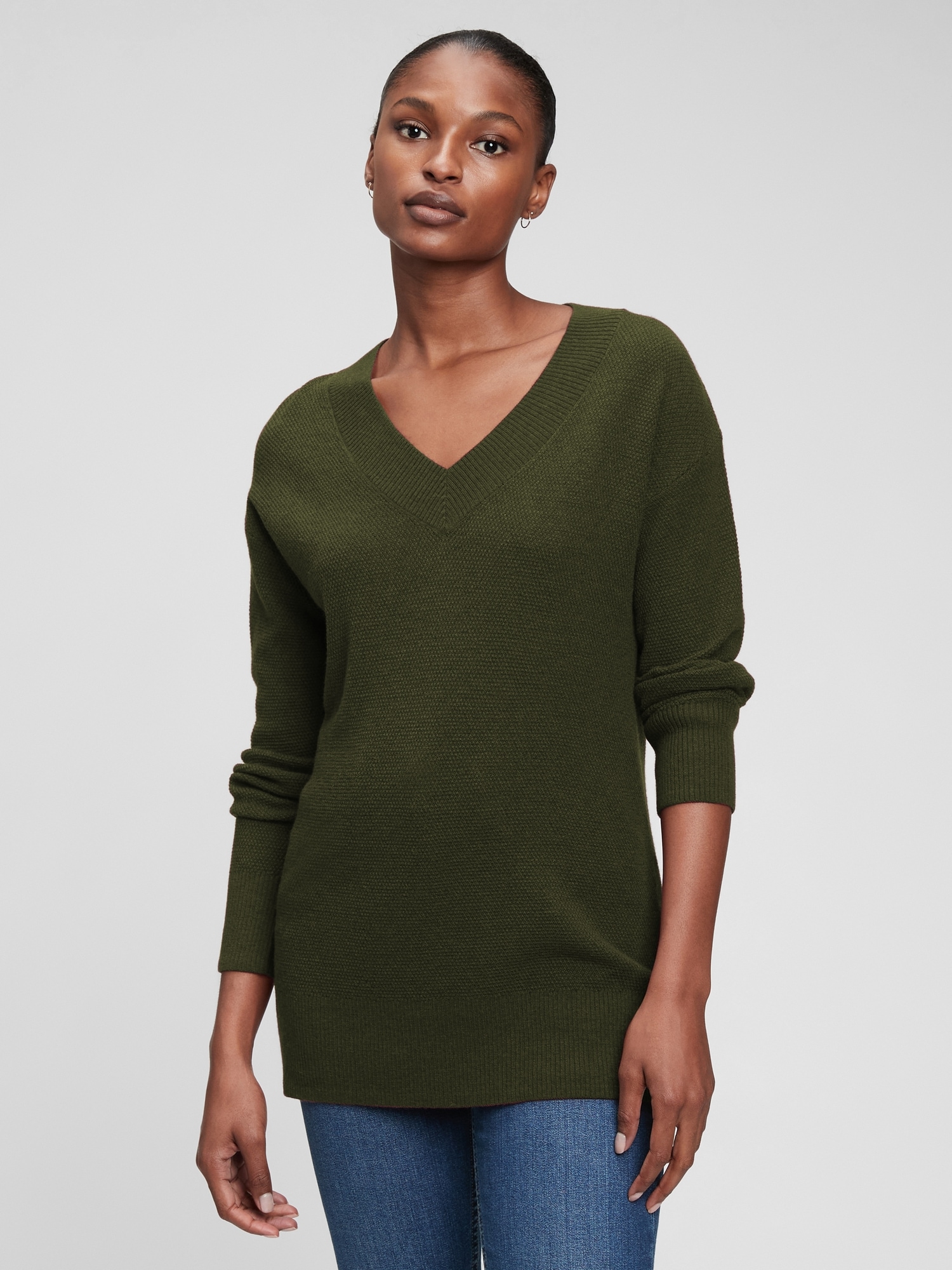 Textured V-Neck Sweater | Gap