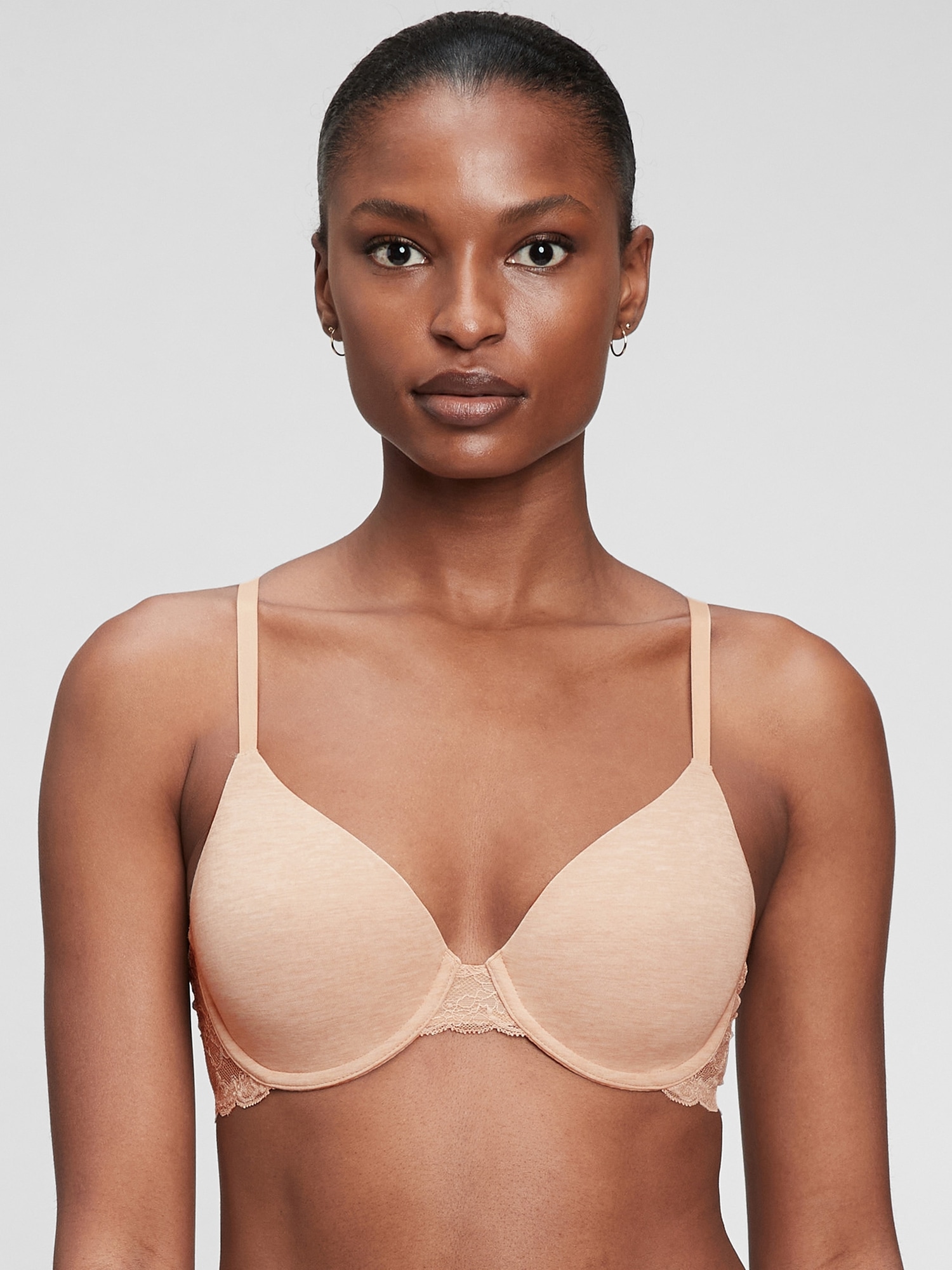 Body by Victoria Perfect Shape Underwire Bra - Black Tan Lace Overlay -  Size 38C