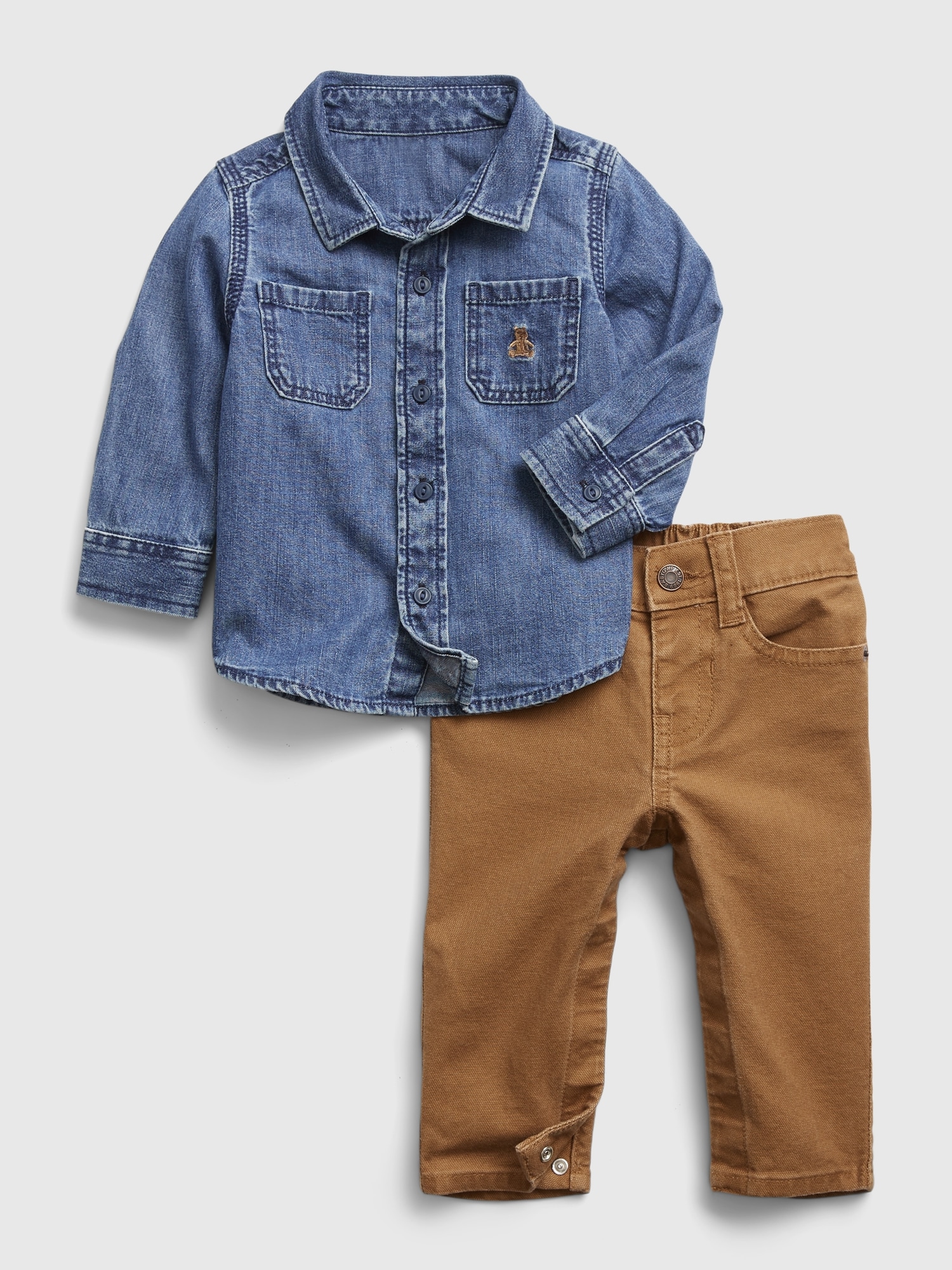 Baby denim shirt sales boy