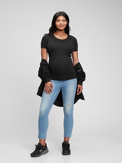 Image number 1 showing, Maternity Modern Crewneck T-Shirt