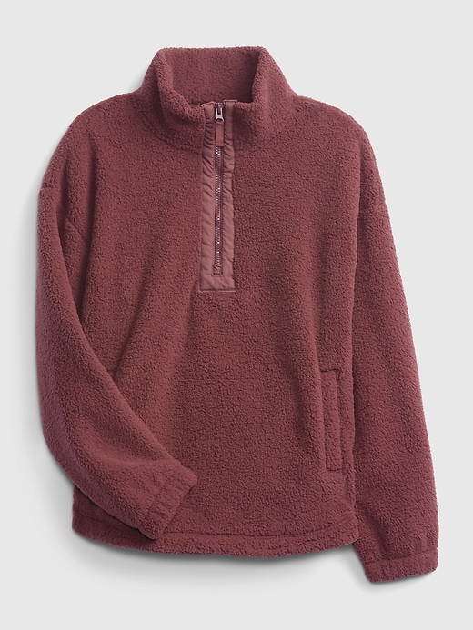 Image number 8 showing, Half-Zip Recycled Sherpa Sweatshirt