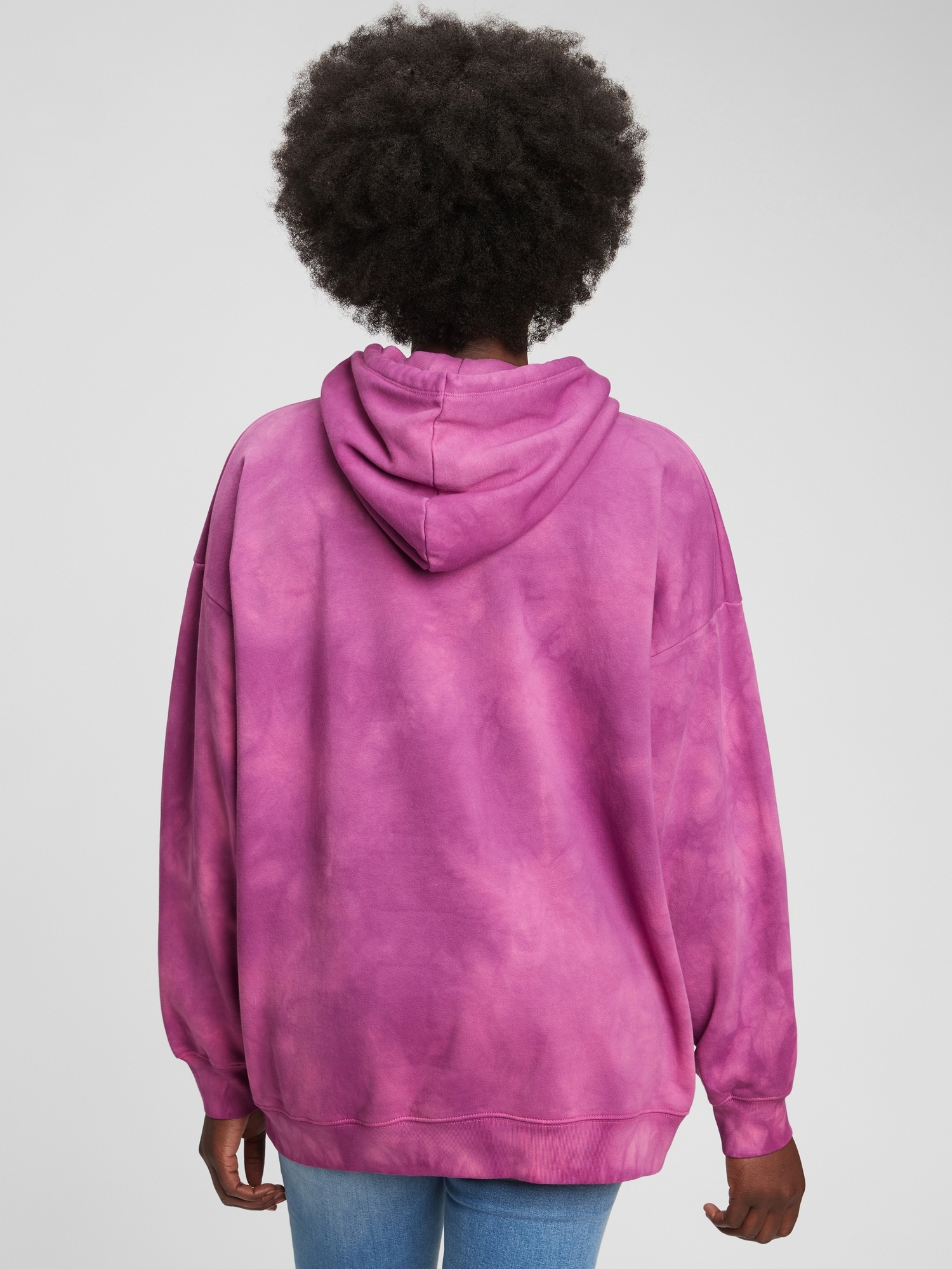 Mens Pink Oversized Hoodie