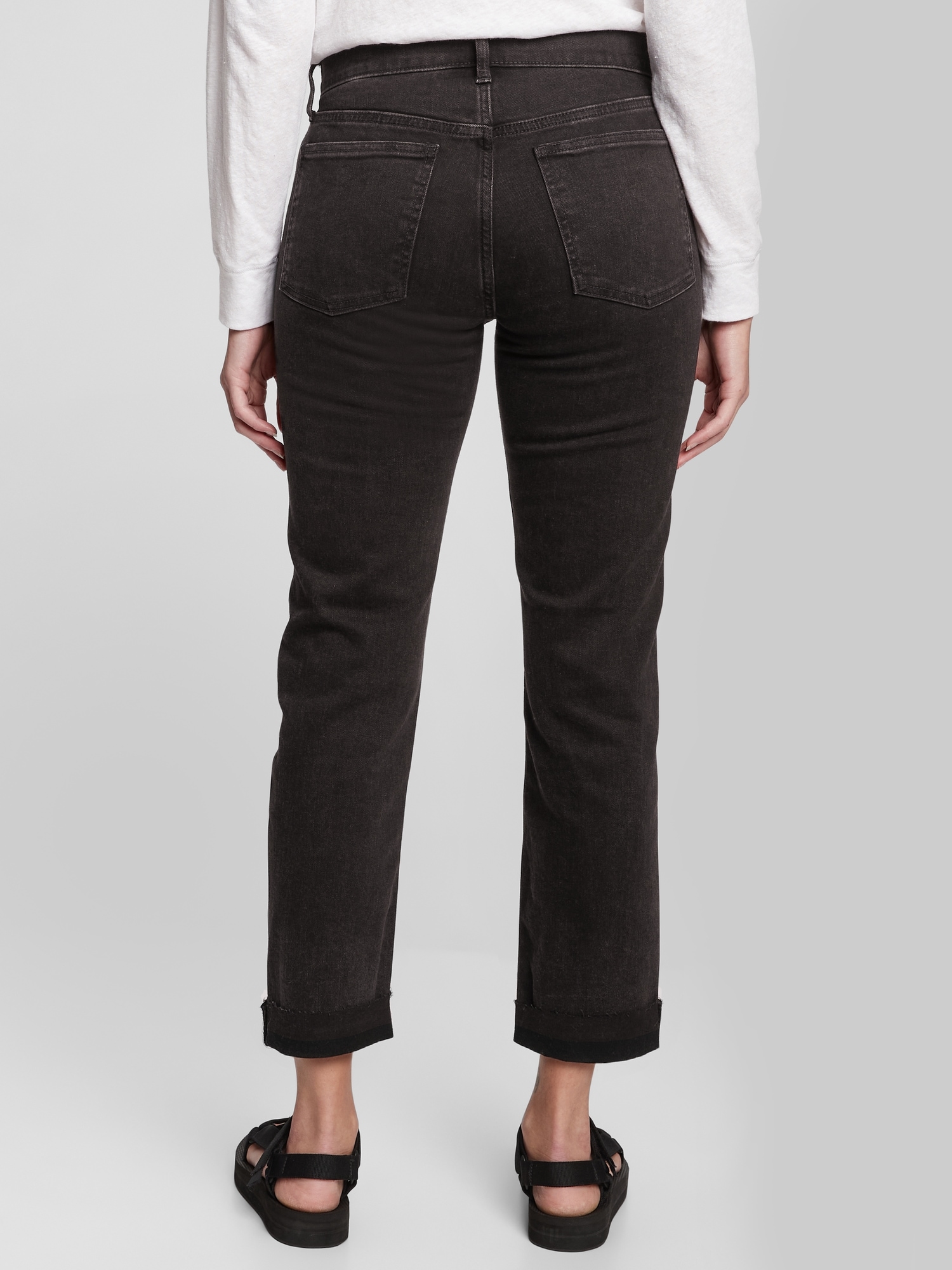 gap black girlfriend jeans