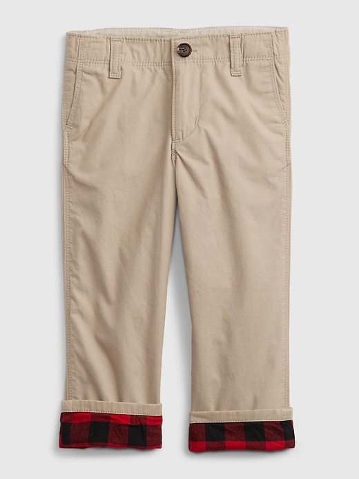 gap flannel lined chinos