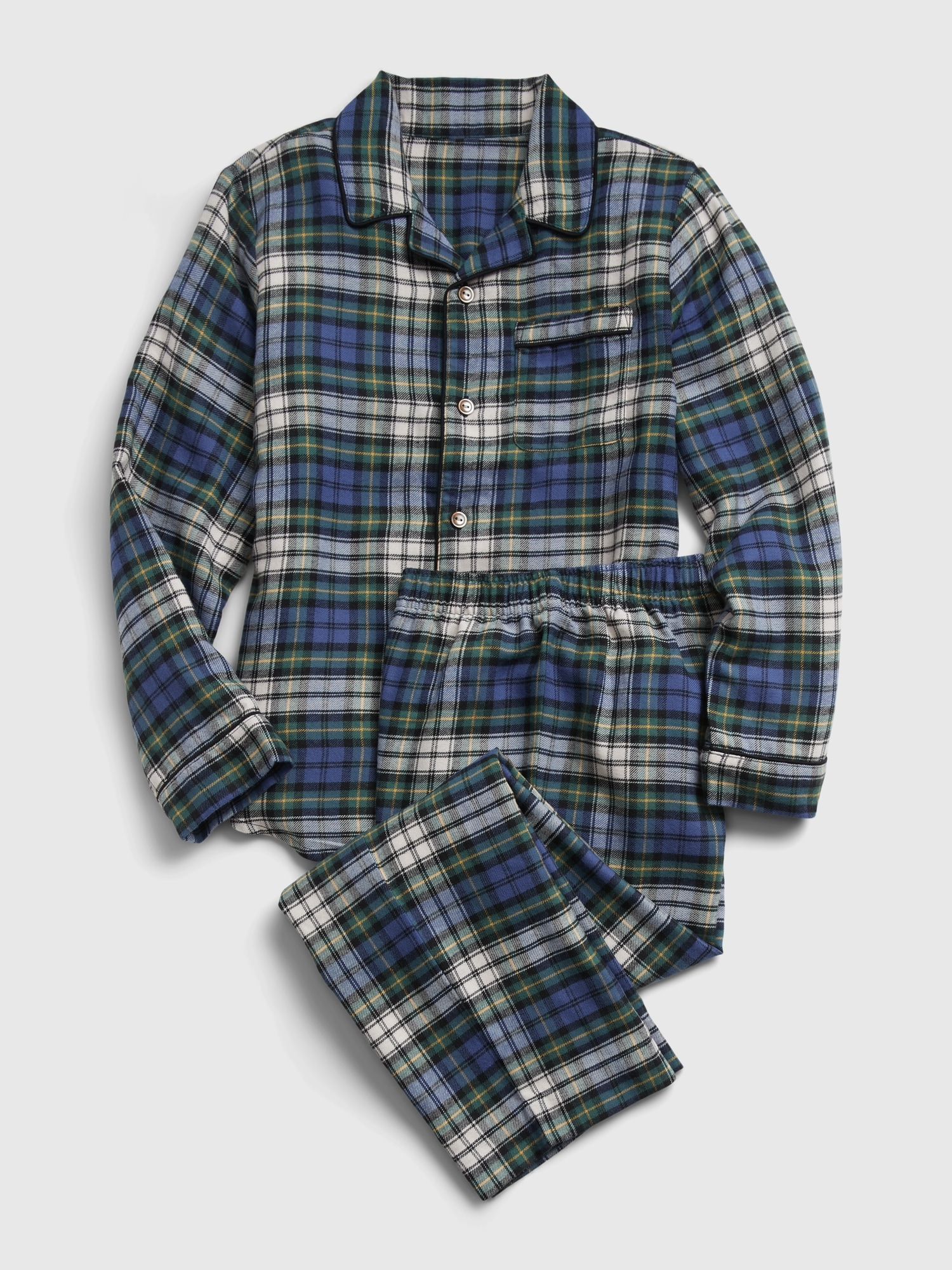 Kids Recycled Plaid PJ Set