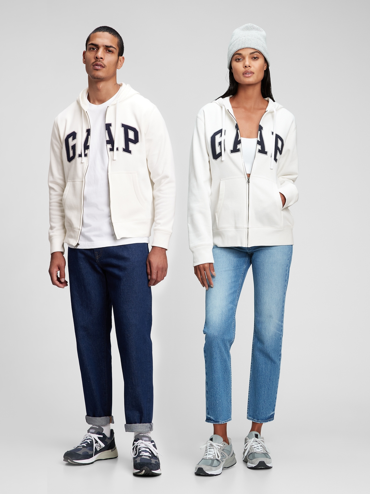 Gap Arch Logo Hoodie white. 1