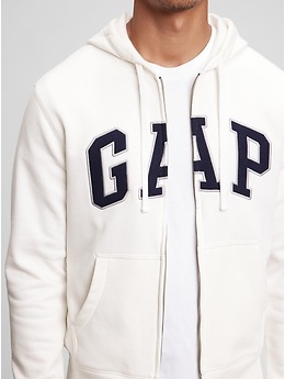 white gap zip up hoodie