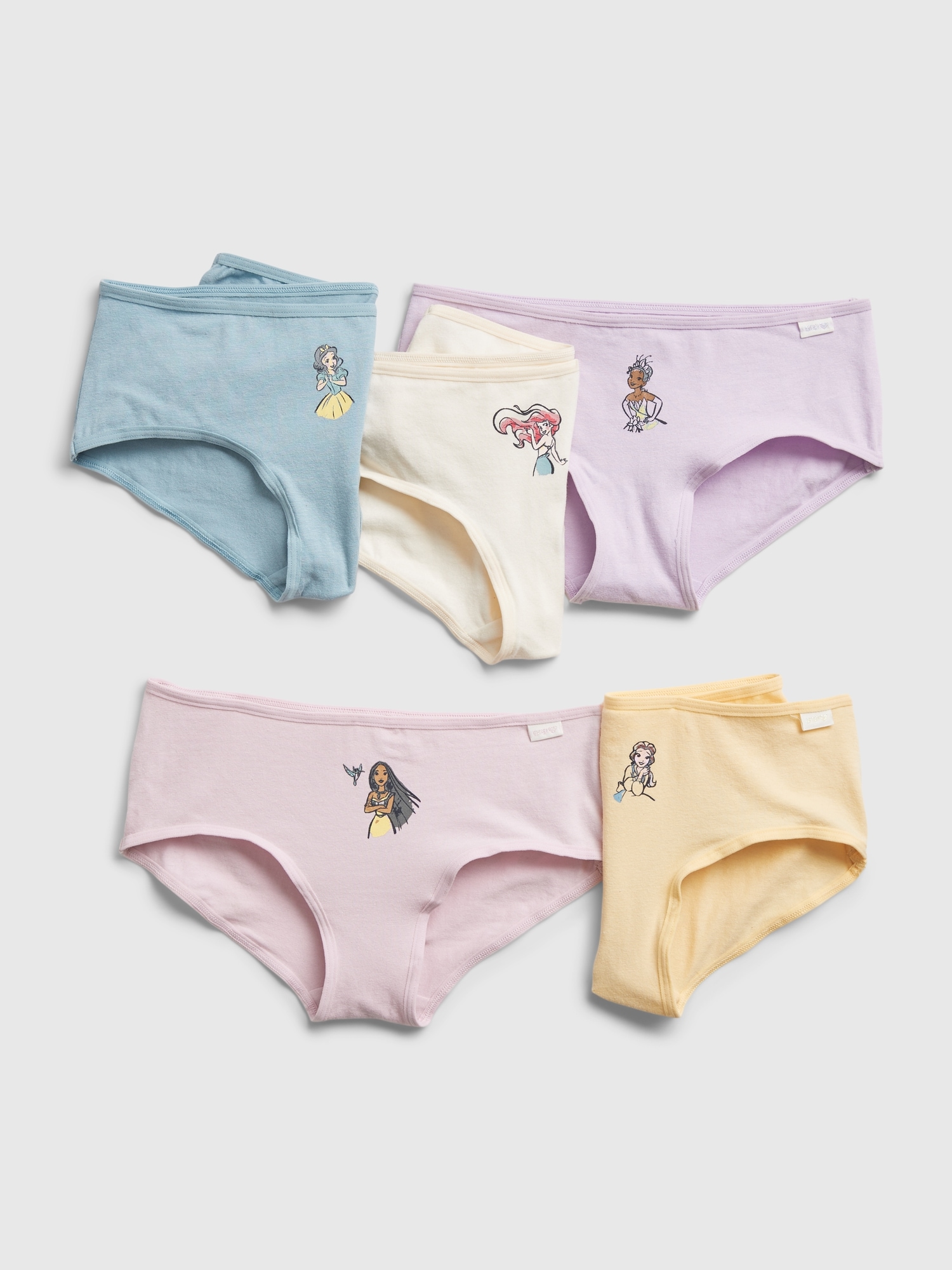 5Pcs/Lot Soft Cotton Children Underwear Princess Journey Cartoon