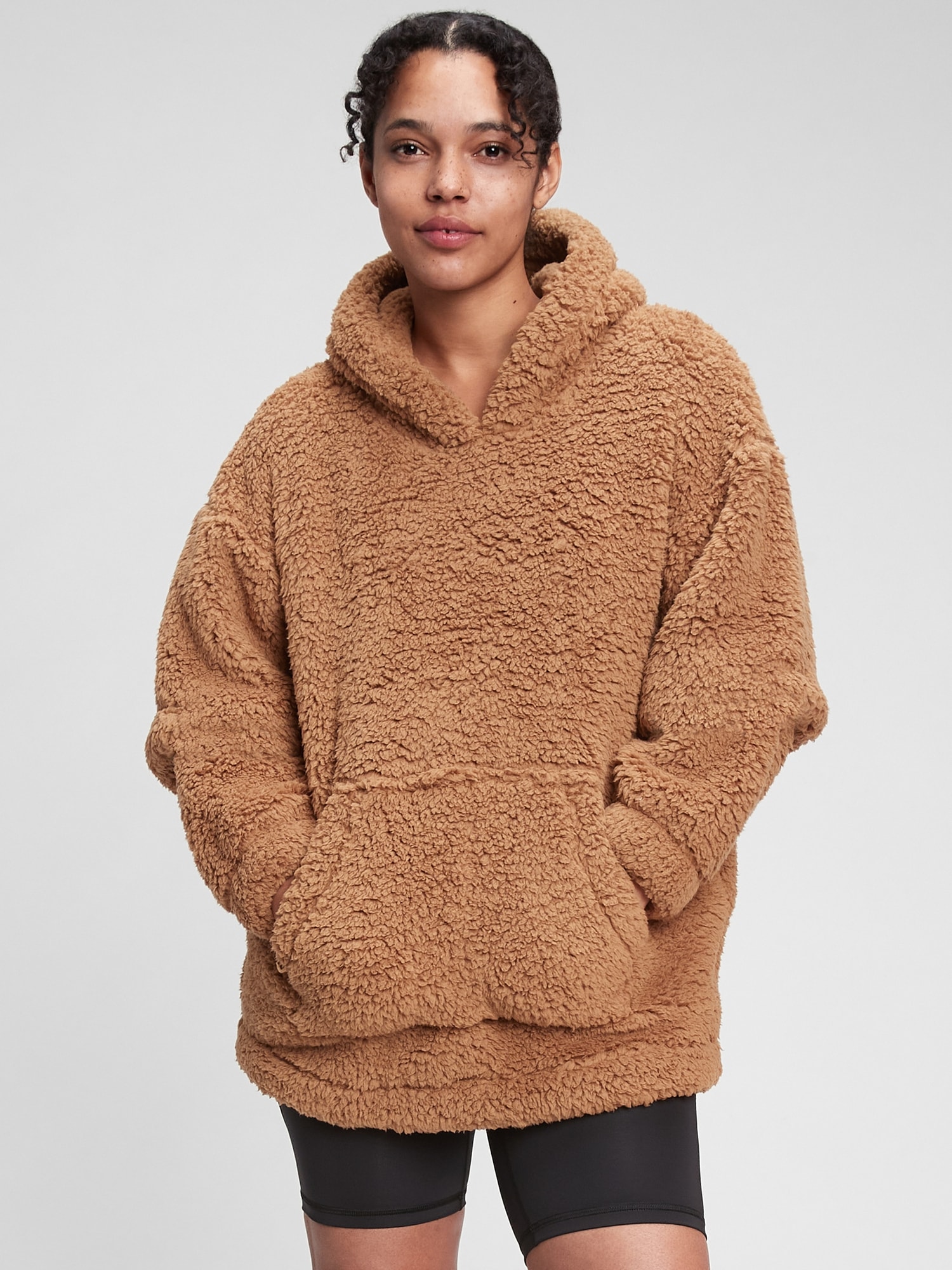 Brown sale sherpa hoodie