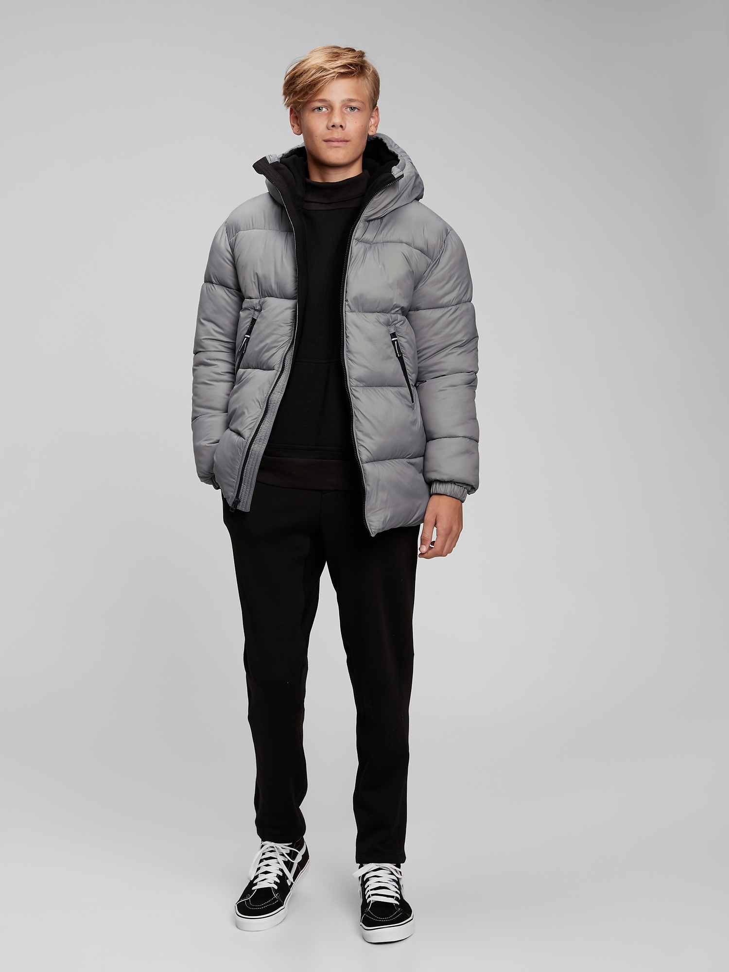 Teen Recycled Nylon Puffer Jacket | Gap