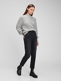 gap shaker mockneck cardigan