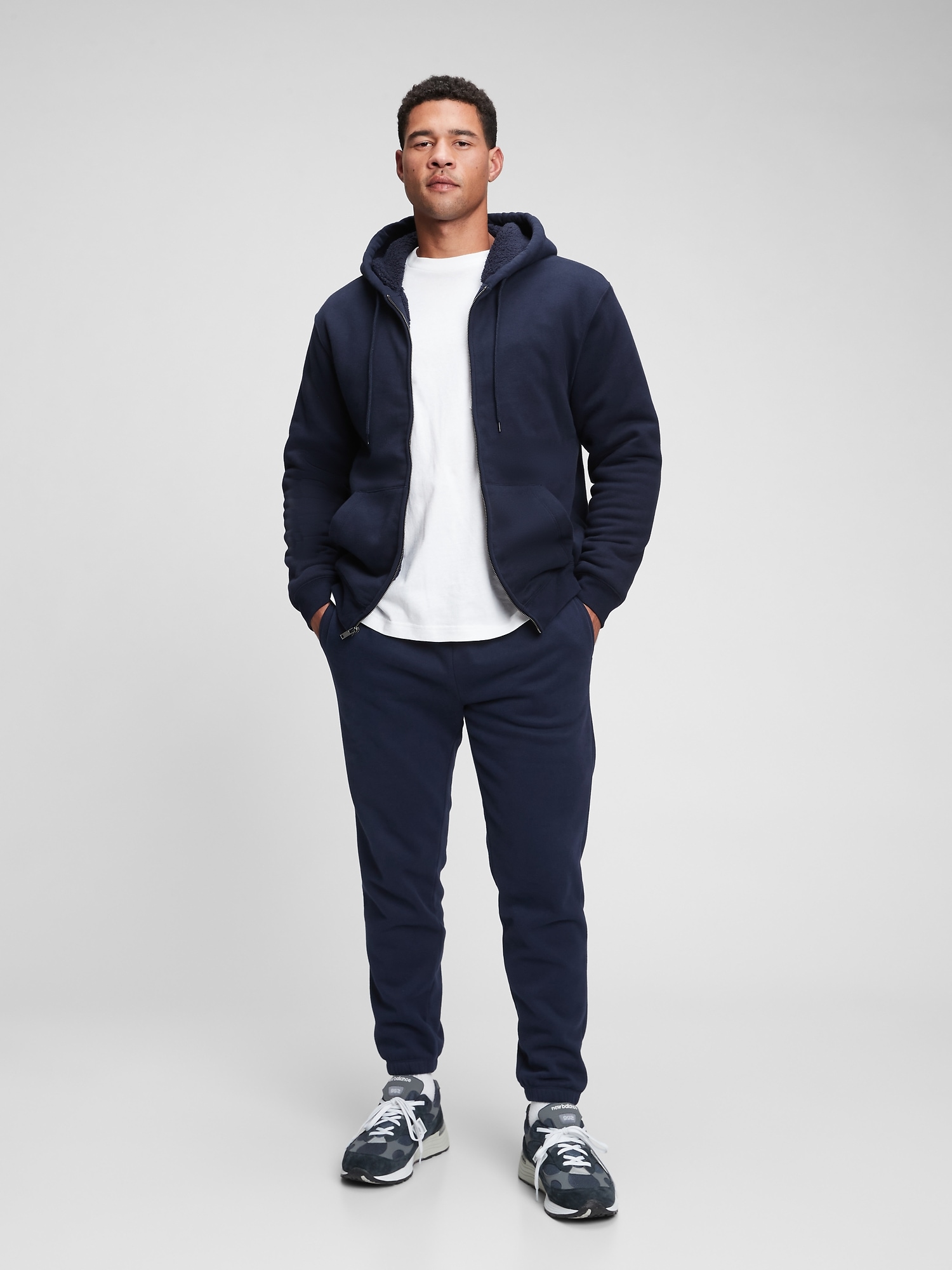 Gap fleece lined hot sale hoodie