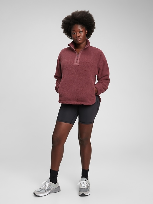 Image number 1 showing, Half-Zip Recycled Sherpa Sweatshirt