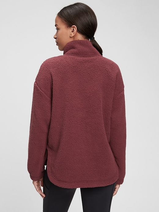 Image number 5 showing, Half-Zip Recycled Sherpa Sweatshirt