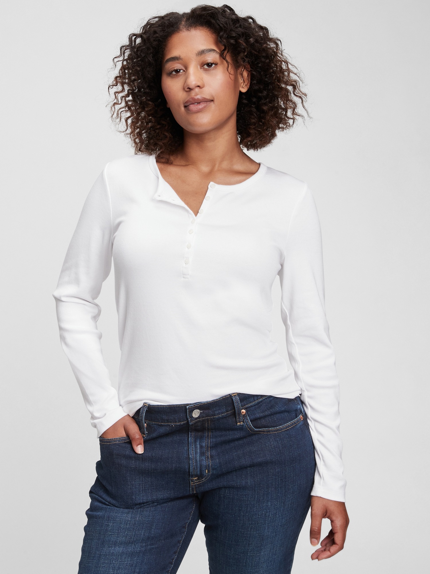 Elainilye Fashion Women T Shirt Henley Solid Print Button Loose Long Sleeve  Tops Hooded Sweatshirts 