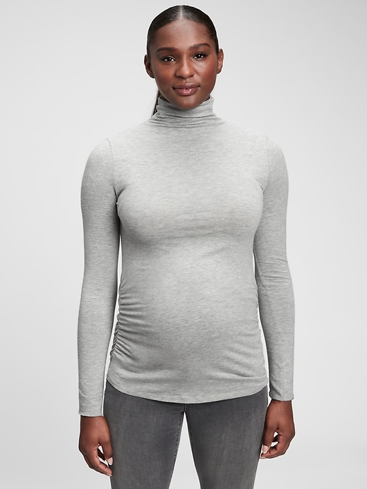 View large product image 1 of 1. Maternity Funnel-Neck T-Shirt