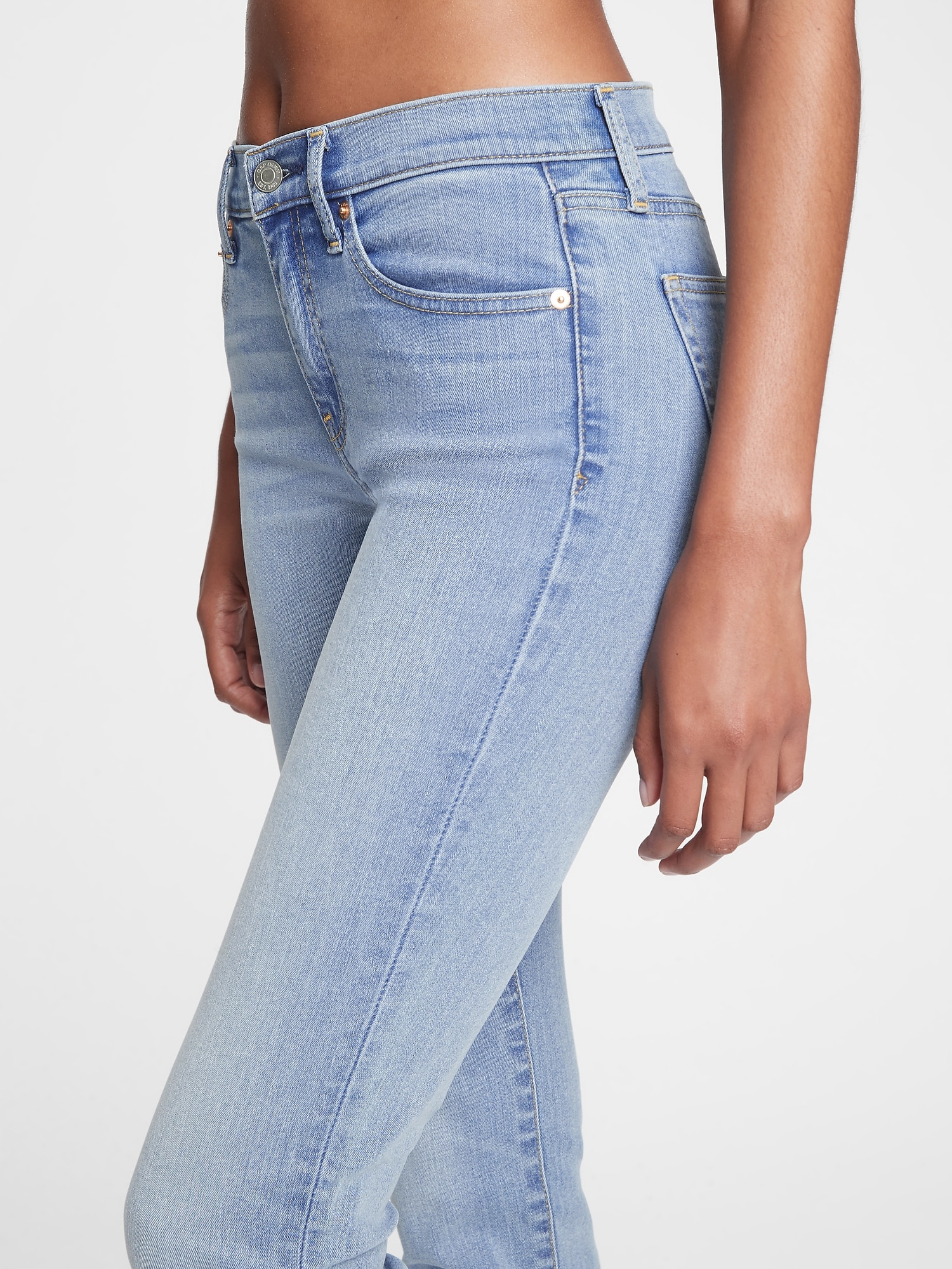 Mid Rise Classic Straight Jeans With Washwell Gap