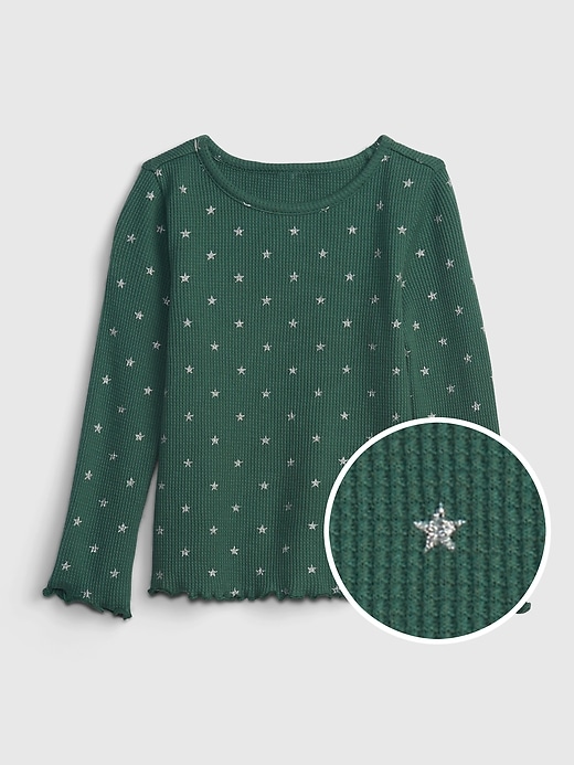 View large product image 1 of 1. Toddler Waffle-Knit Print T-Shirt