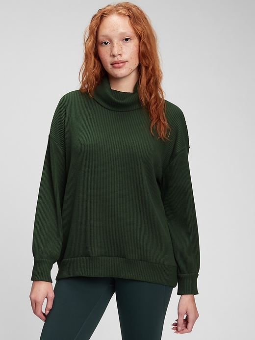 Gap Waffle-Knit Turtleneck T-Shirt. 1