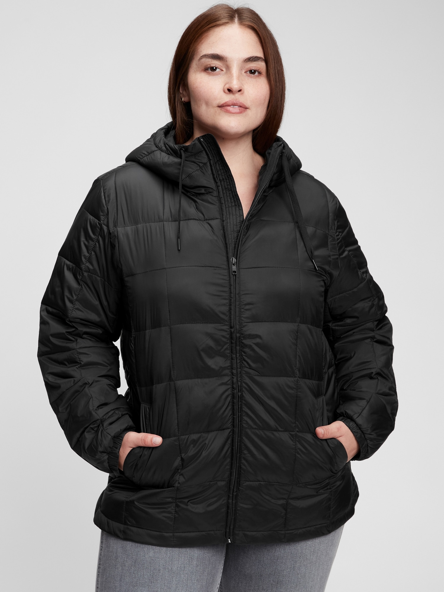 Regular Fit Black Puffer Jacket – One Degree