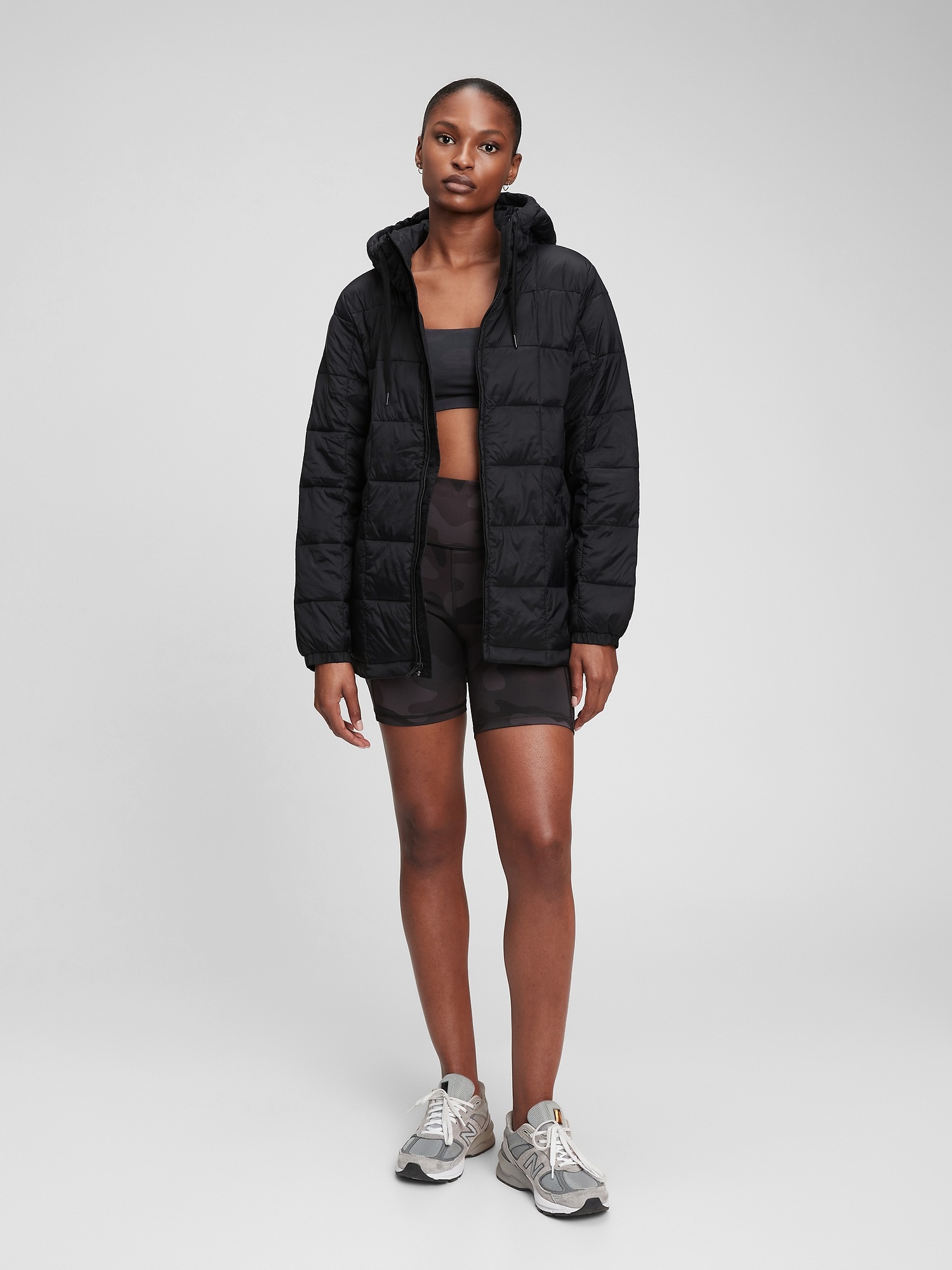 long lightweight puffer coat