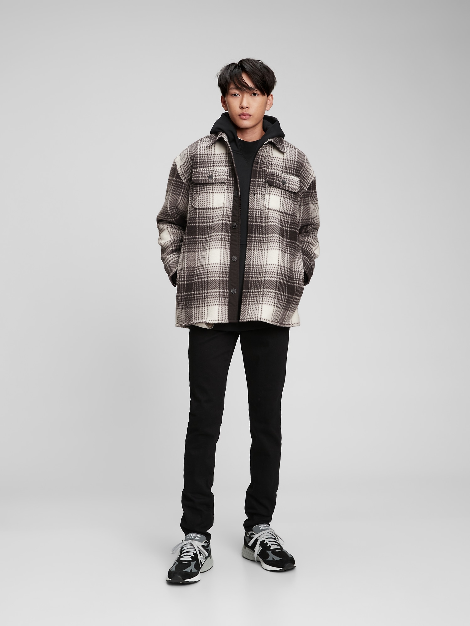 gap sherpa shirt jacket