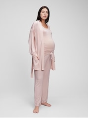 Homgro Women's Long Sleeve Pajama Set Maternity Pjs Soft 2 Piece Comfy Fall  Winter Warm Cotton Nursing Pajamas Nude Medium