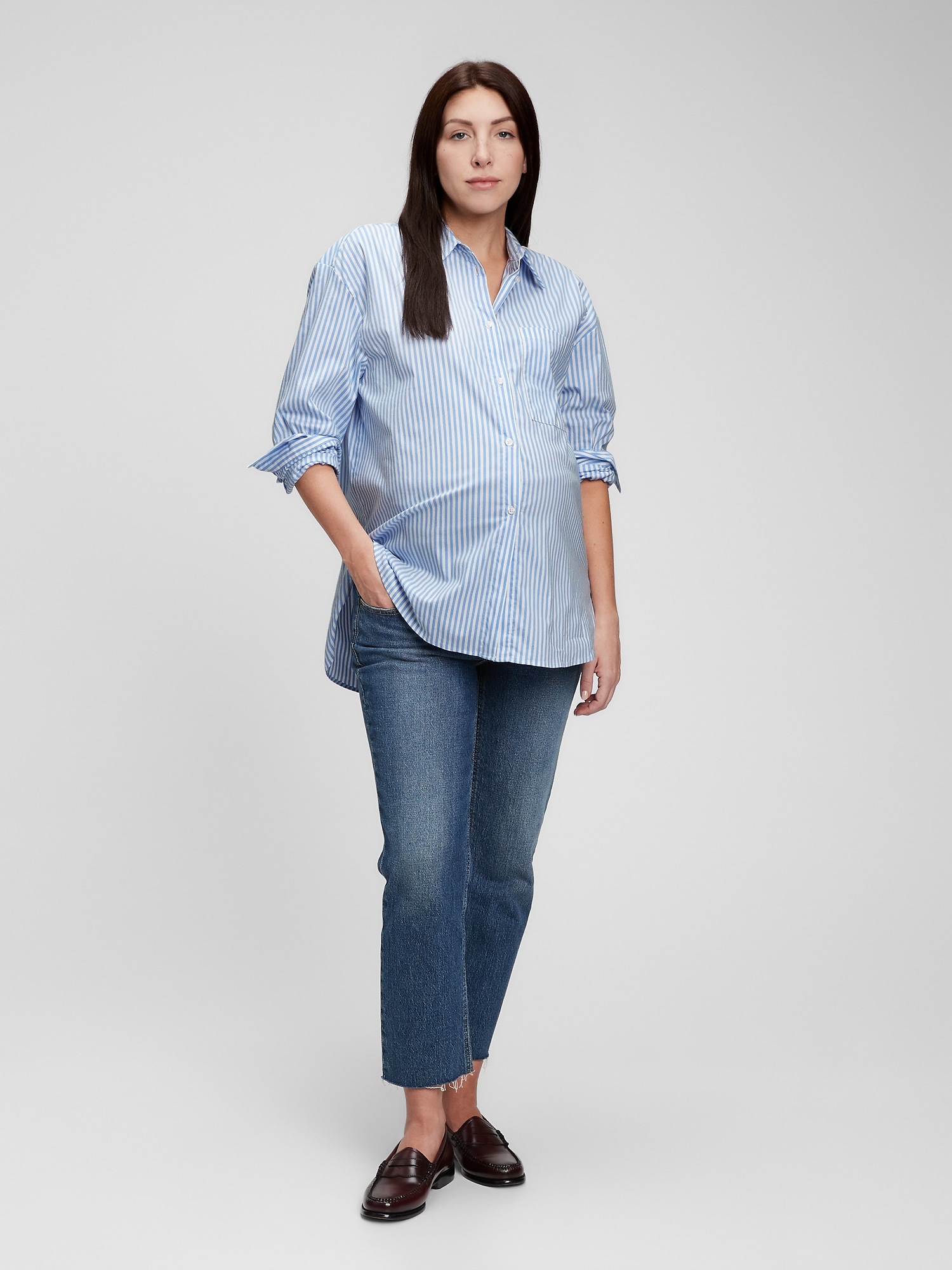 Gap Maternity Solid Shirt sz Large – Me 'n Mommy To Be