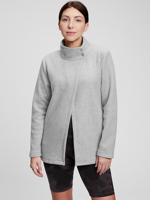 Image number 3 showing, Maternity Light Weight Fleece Nursing Top