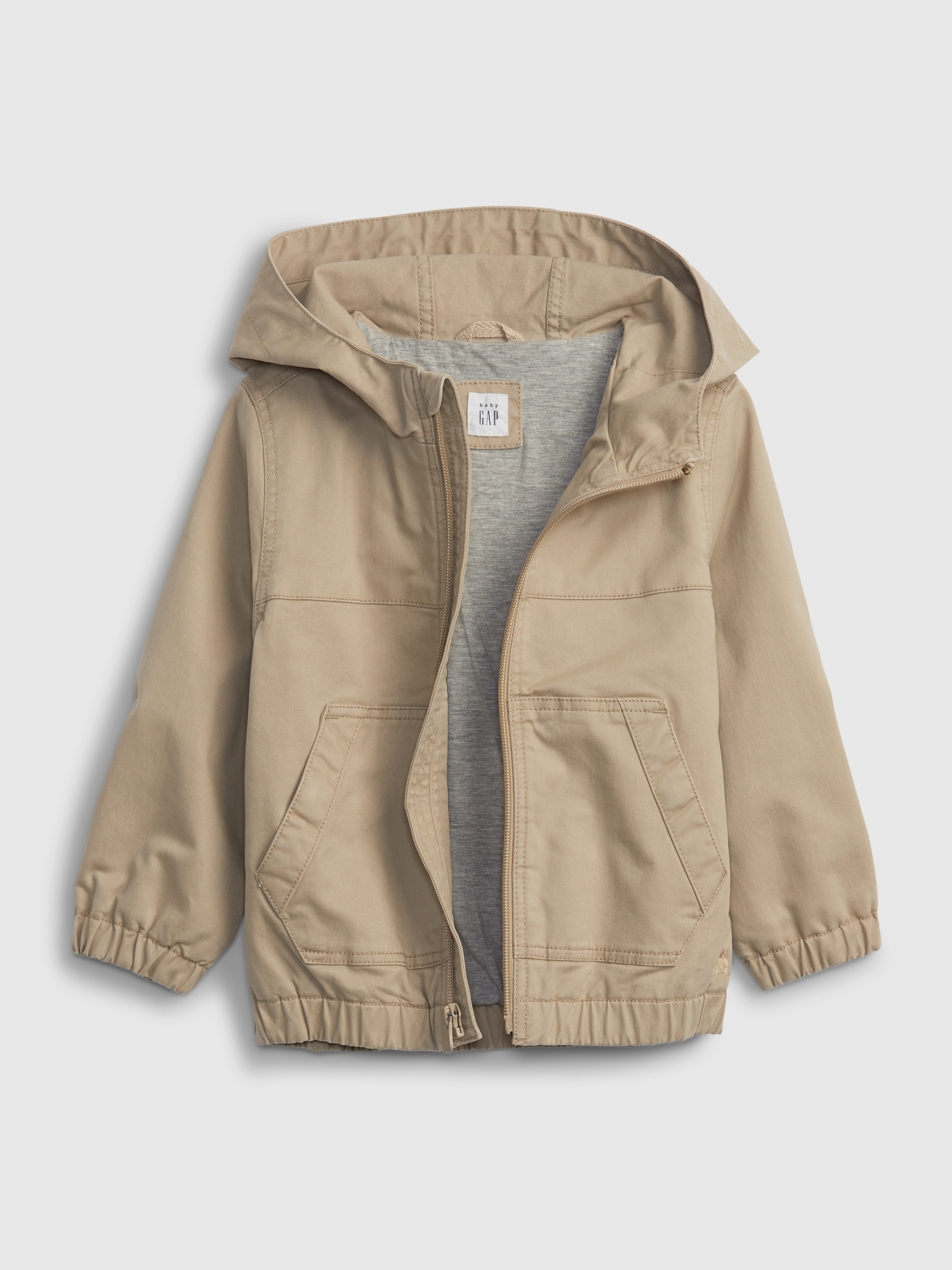 Hooded canvas utility jacket for outlet baby