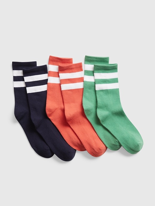 Kids Striped Crew Socks (3-Pack) | Gap