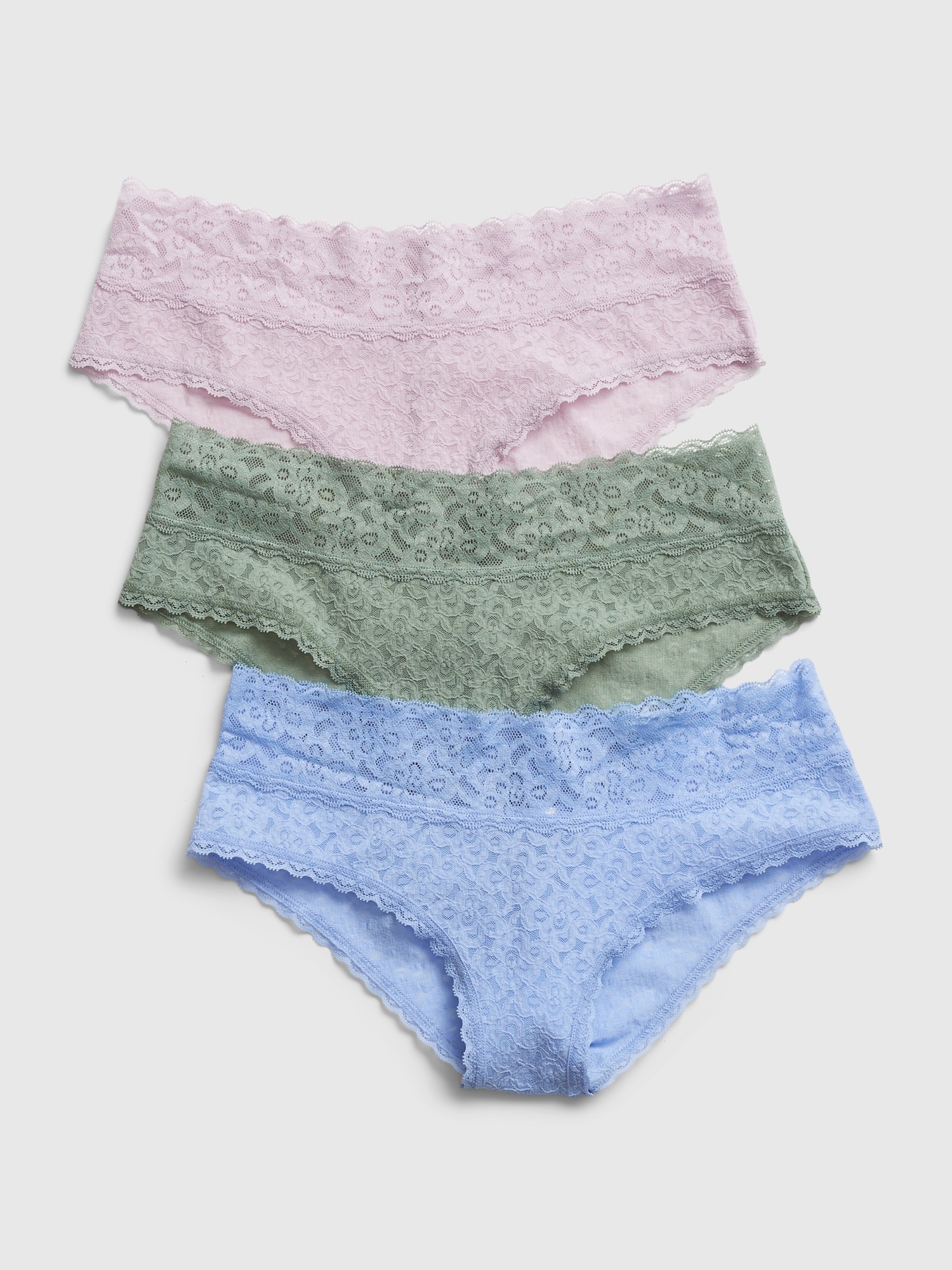 GAP Women's 3-Pack Lace Cheeky Underpants Underwear : : Clothing,  Shoes & Accessories