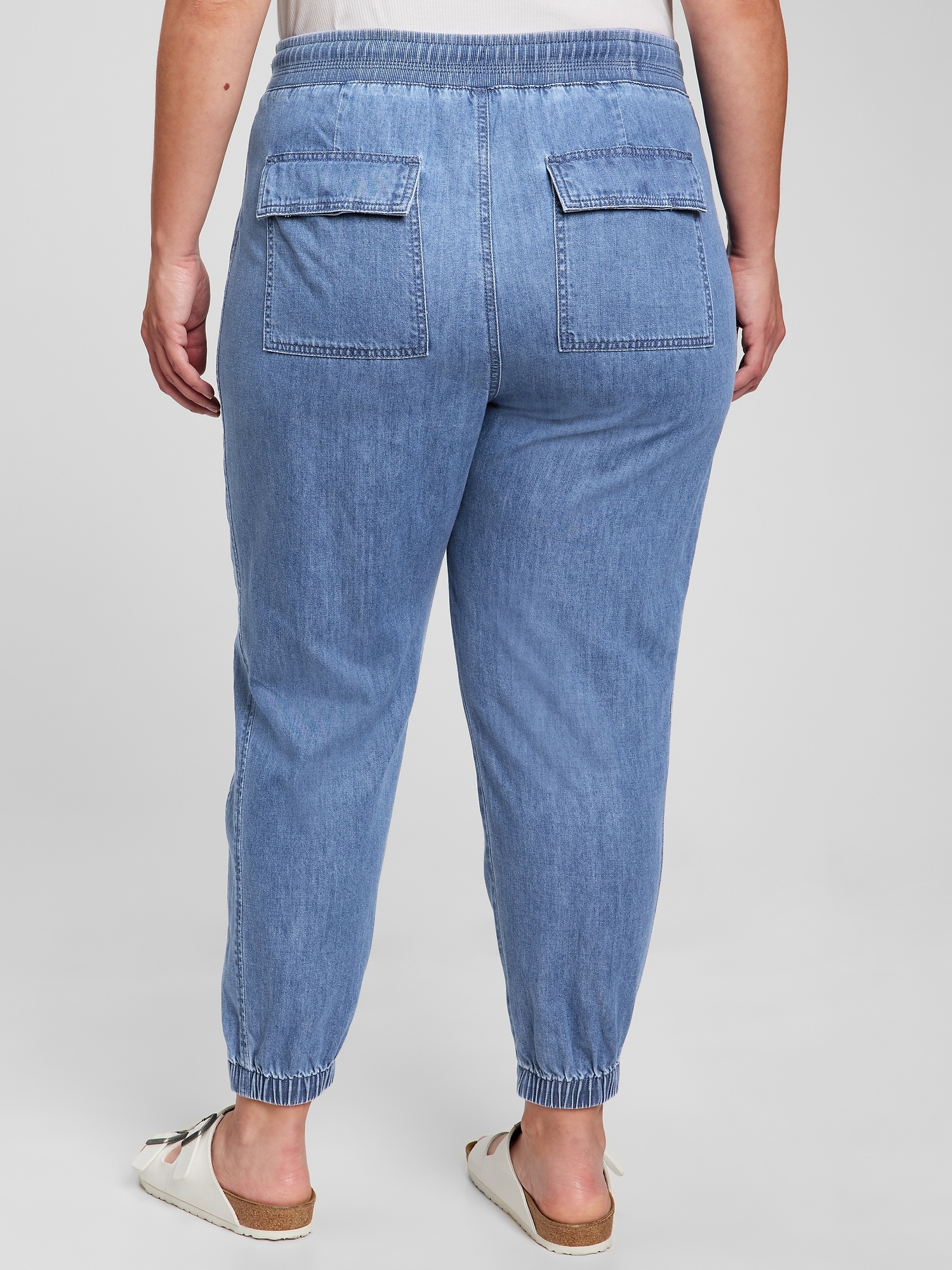 Women Denim Jogger, Jeans (free size for waist all sizes)(blue denim joggers  womens, plus