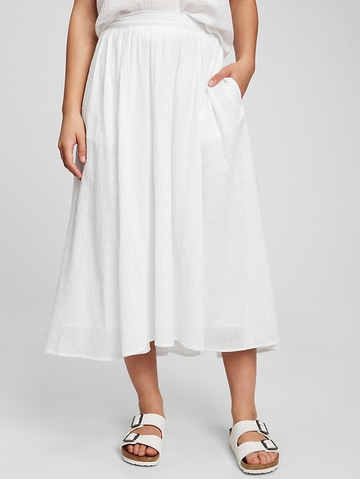Layered Gauze Skirt - White - BottomHalloween, Lookbook Store