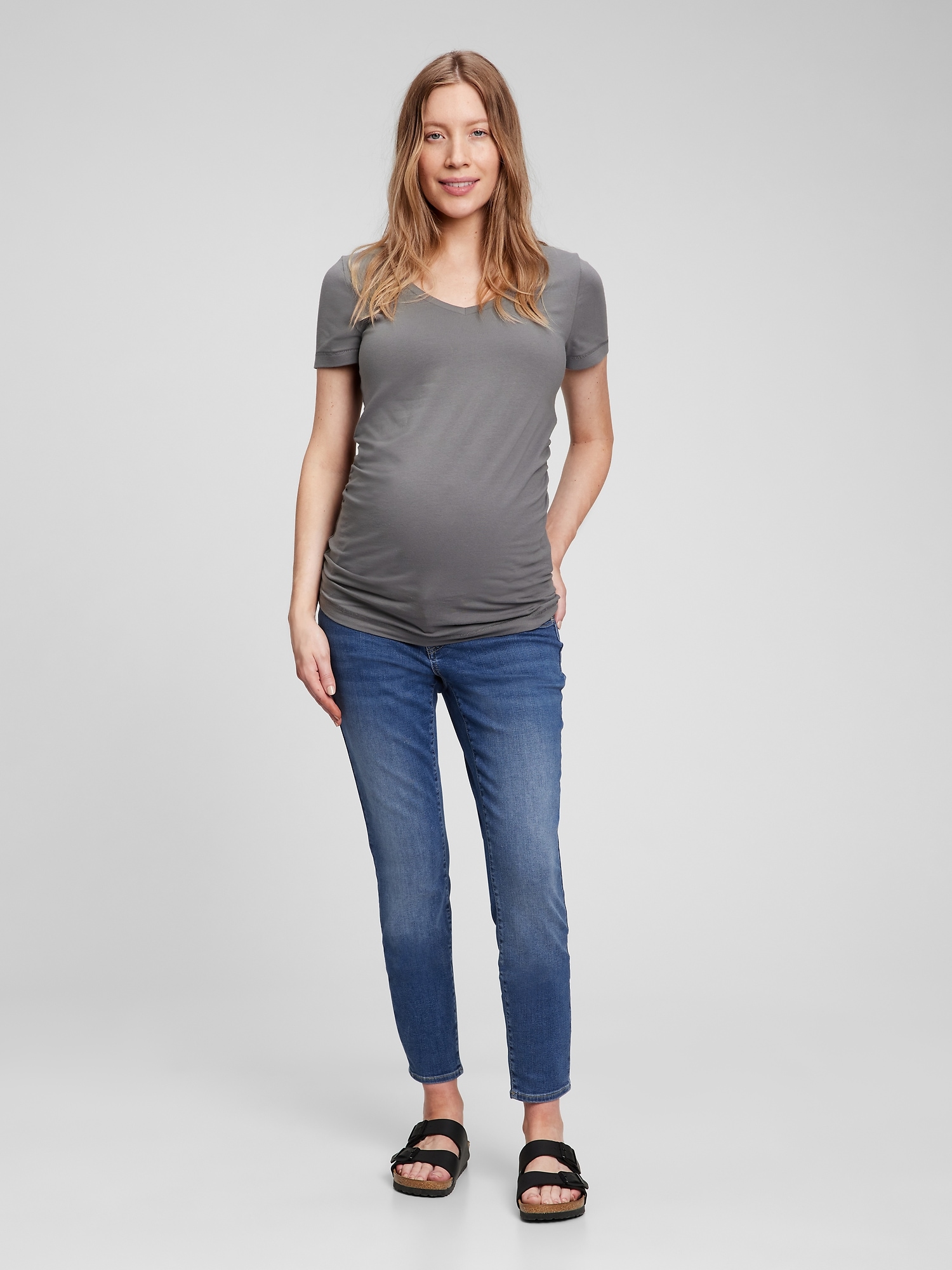 Maternity Inset Panel Skinny Jeans