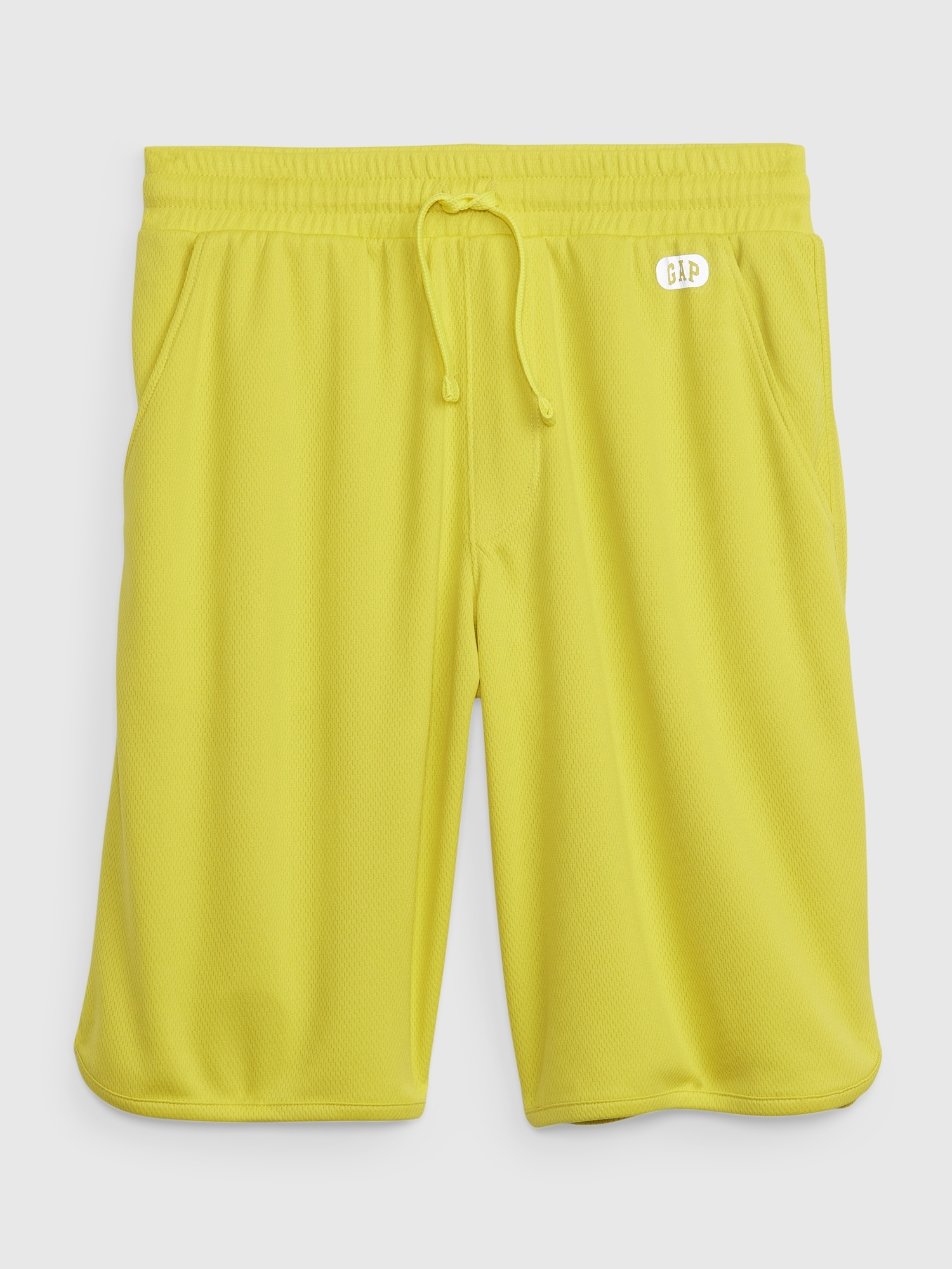 Gap Fit Kids Recycled Mesh Pull-On Shorts yellow. 1