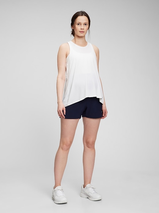 Image number 1 showing, GapFit Maternity Full Panel 3.5" Running Shorts