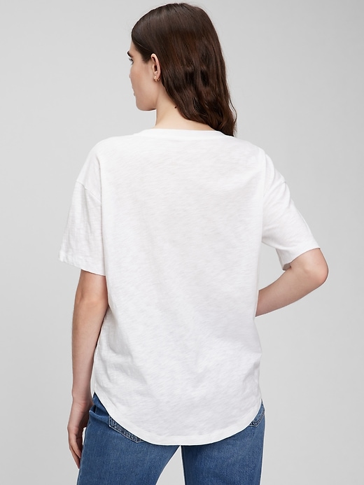 Image number 2 showing, Organic Cotton Slub Boyfriend T-Shirt