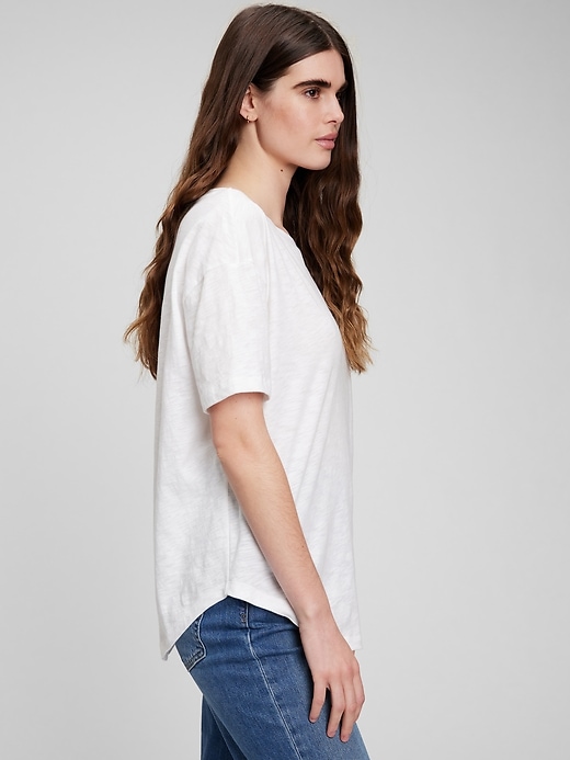 Image number 3 showing, Organic Cotton Slub Boyfriend T-Shirt