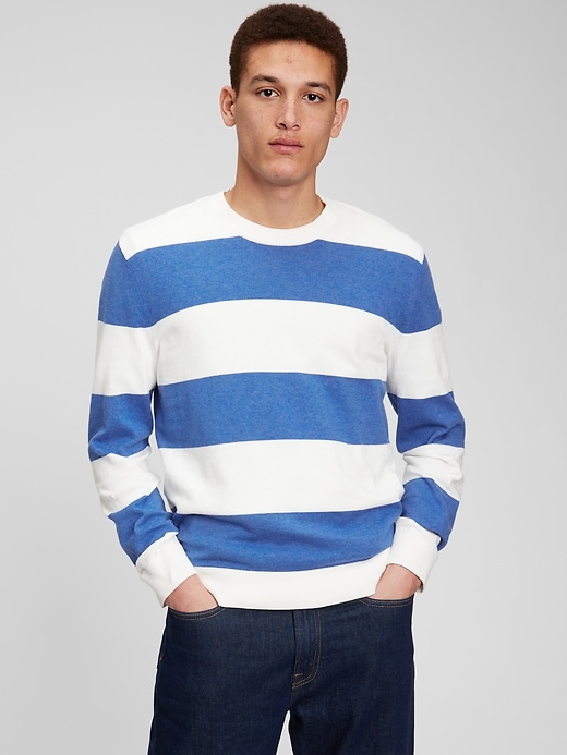 Image number 5 showing, Mainstay Striped Crewneck Sweater