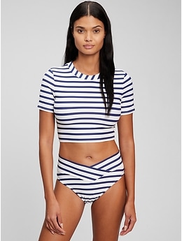 Recycled Cropped Rash Guard | Gap