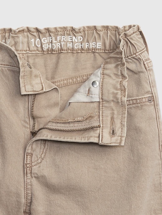 Kids High Rise Girlfriend Cargo Jeans