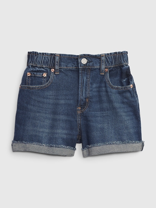 Voir une image plus grande du produit 1 de 1. Short court à taille haute en denim Washwell pour Enfant