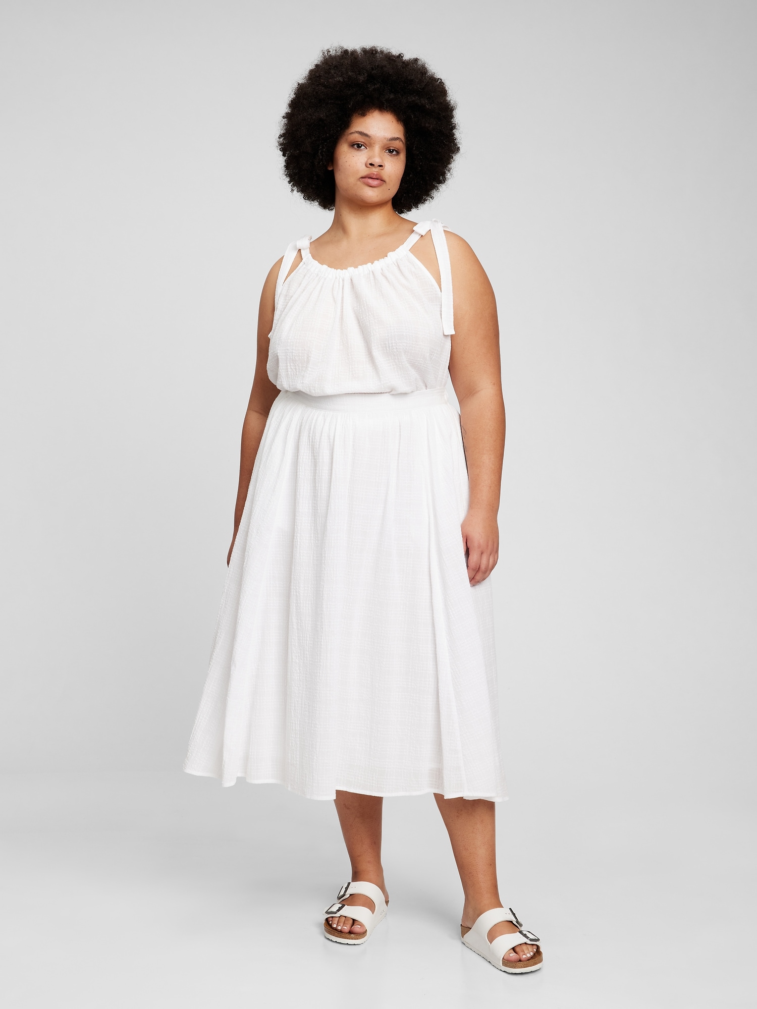 Layered Gauze Skirt - White - BottomHalloween, Lookbook Store